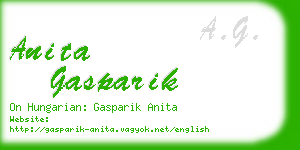 anita gasparik business card